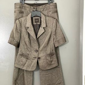 The Limited Suit- Brown Wool Look Blazer sz M, Pant sz 14 (fits like 12)